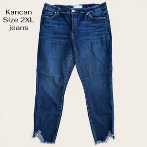 KanCan jeans with raw hem. 2XL